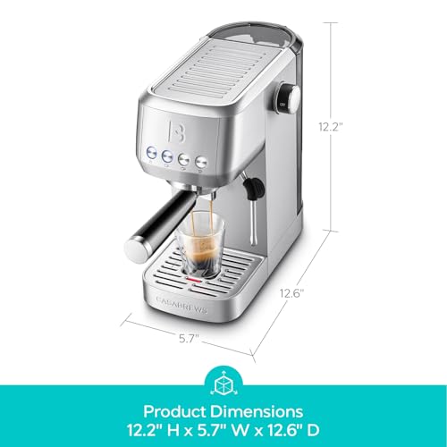 CASABREWS 3700 Essential Espresso Machine 20 Bar, Stainless Steel, Silver D8468