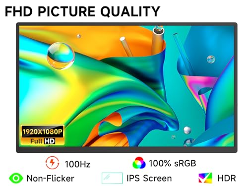 Portable Monitor 15.6 Inch 1080P IPS HDR USB HDMI for Laptop PC Mac G166