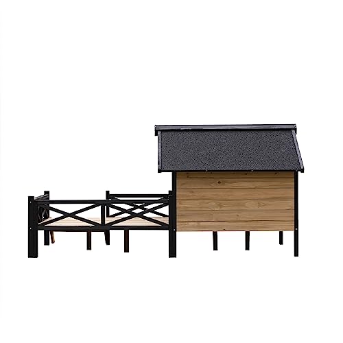 Large Wooden Dog Kennel with Porch P8565
