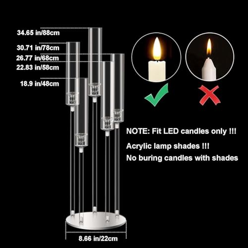 Black Candelabra Centerpieces for Wedding Table Decor 35in E5601