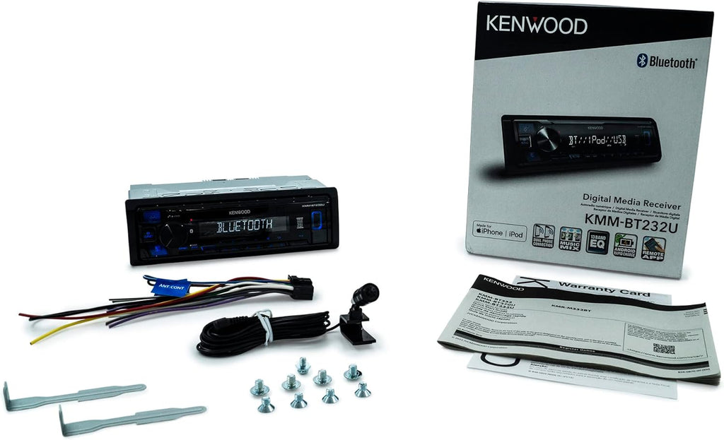 KENWOOD KMM-BT232U Bluetooth Car Stereo with USB Port W376