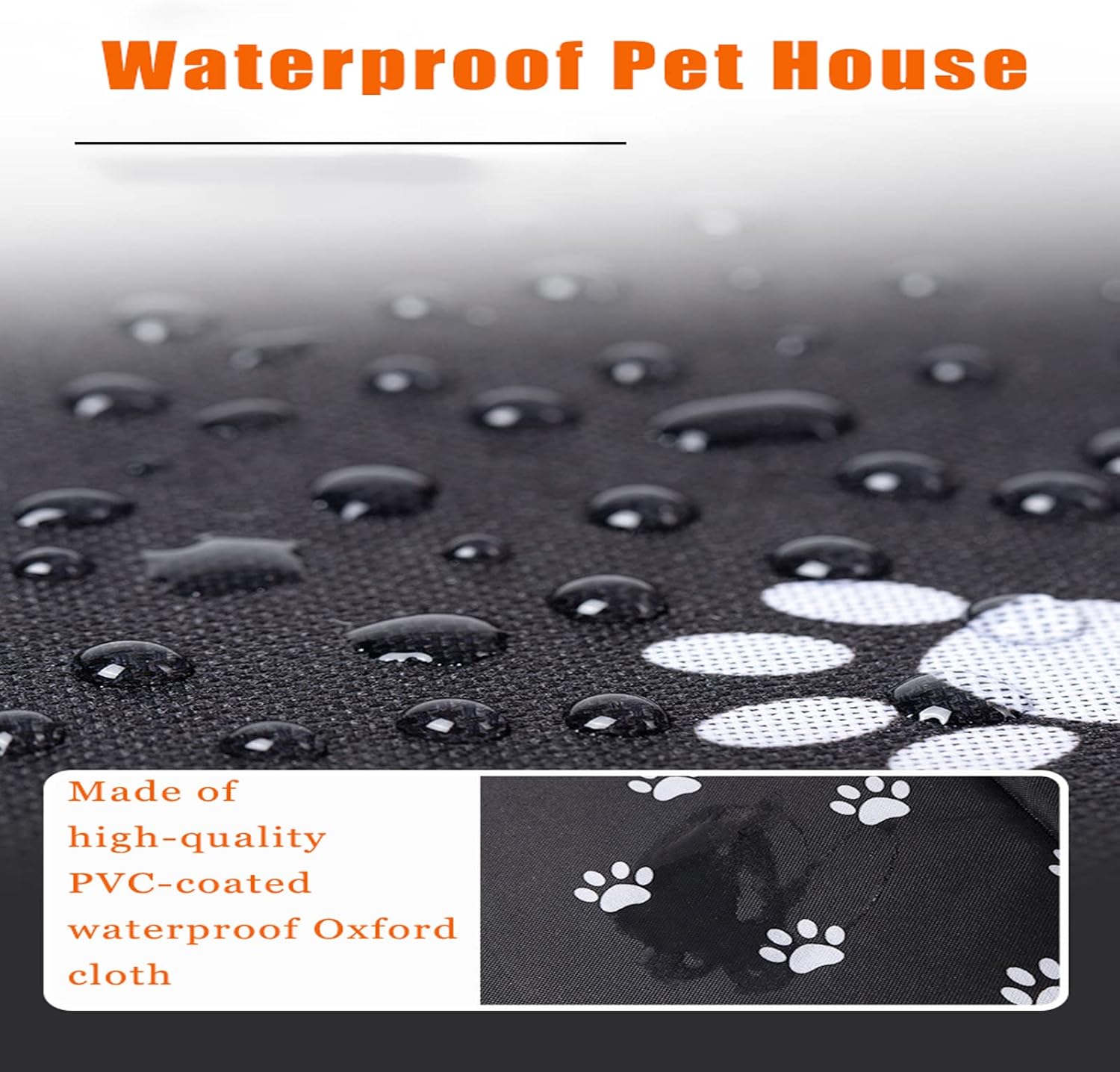 Weatherproof Insulated Cat House for Outdoor Cats (Grey, Large) J164354