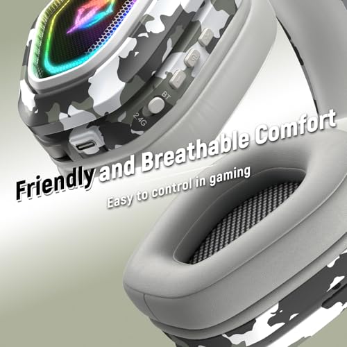 2.4GHz Wireless Gaming Headset for PC PS5 PS4 with Flip Microphone M29946