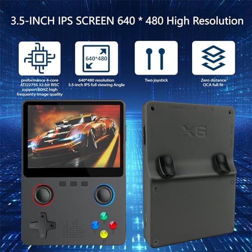 Ugonetend Retro Handheld Game Console with 3.5-inch Screen, 32G Card, 10000+ Games R862438