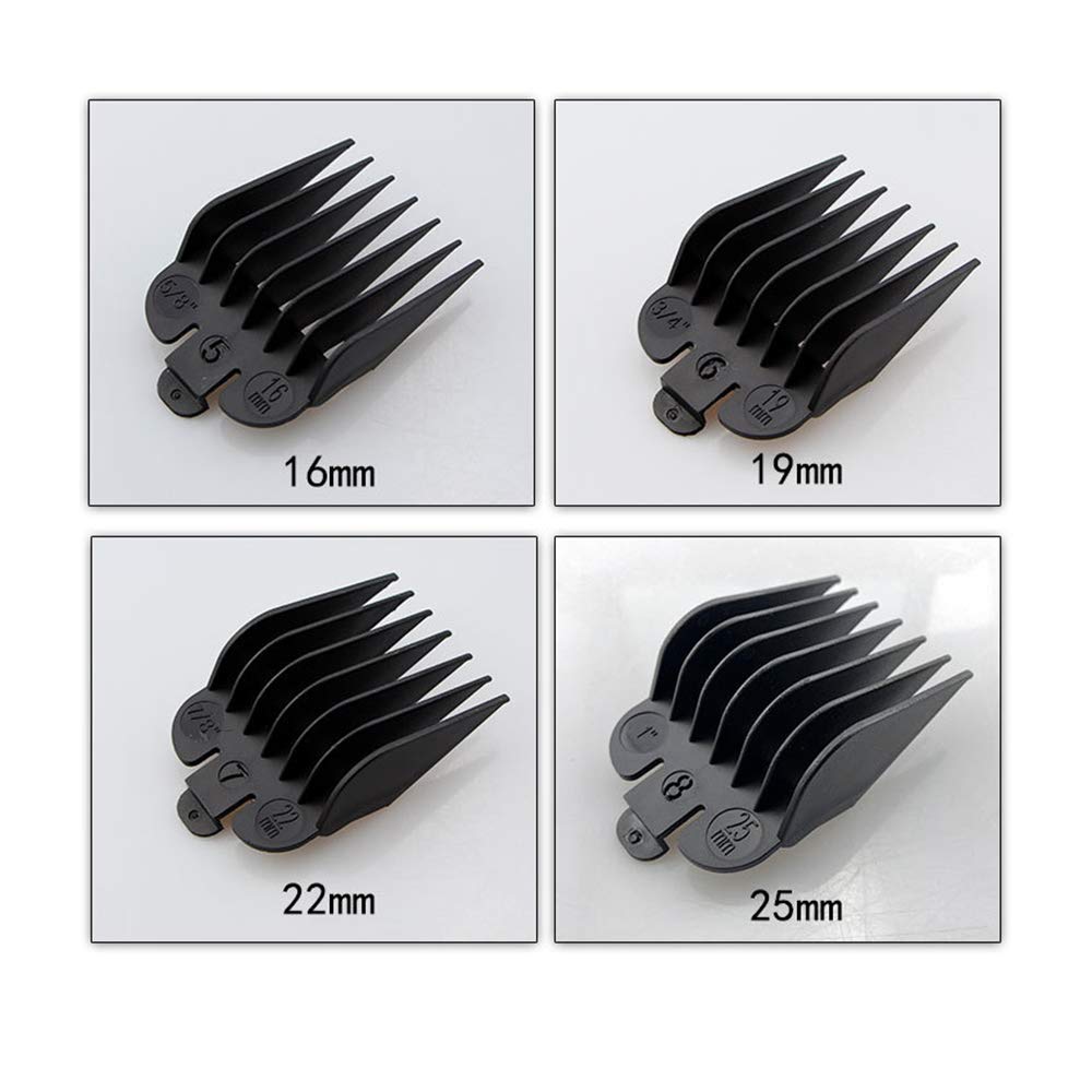 Wahl Replacement Hair Clipper Combs Set #3171-400, 8 Pcs, Black P2770