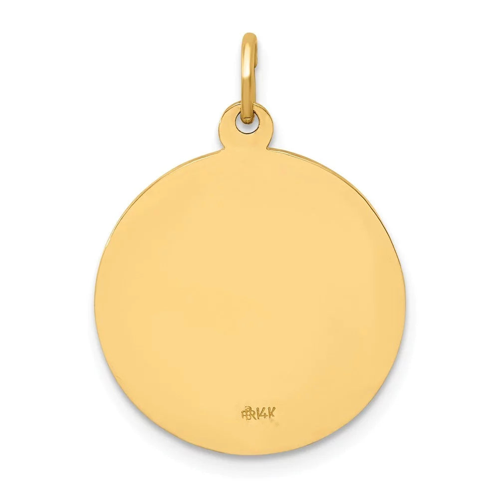 14k Gold St. Jude Thaddeus Medal Pendant Necklace I62728
