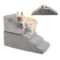 28 Inch High Dog Stairs & Steps for High Bed, Extra Wide 6 Tier Pet stairs, Dog Couch/Ramps for Small Dogs, Injured Pets or Older Dogs to Get On Bed, Pet Steps with Handle and Washable Cover