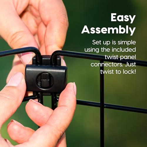 IRIS USA Metal Dog Playpen 8-Panel 36" Foldable Black F890