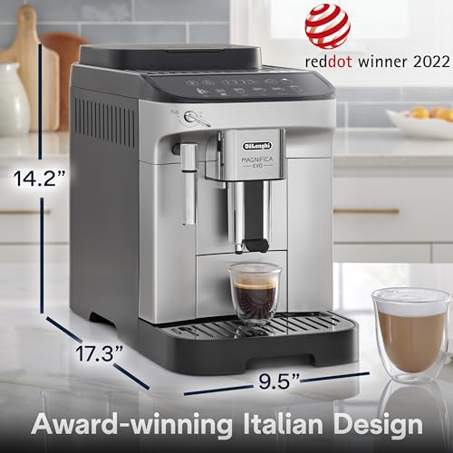 De'Longhi Magnifica Evo Automatic Espresso & Coffee Machine with Milk Frother, Silver Z699
