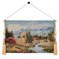 Vintage Nature Tapestry Wall Hanging with Telescopic Rod & Tassels I9744