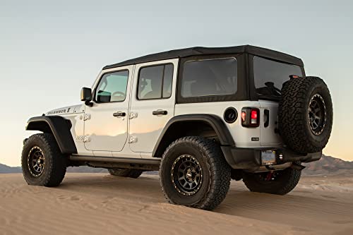 RockTrix RT114 18x9 5x5 Black Wheel for Jeep Wrangler JK JL Gladiator JT E5580