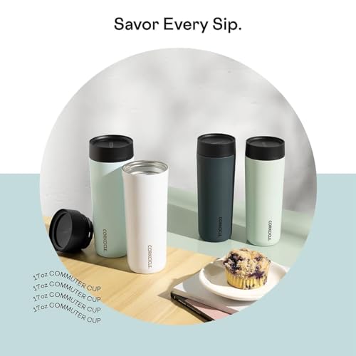 Corkcicle Commuter Cup Travel Mug Insulated Coffee Mug with Lid 17 oz Dragonfly J36810
