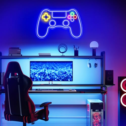 Kavaas Gaming Neon Sign Mushroom Wall Decor for Game Room, Red K6405