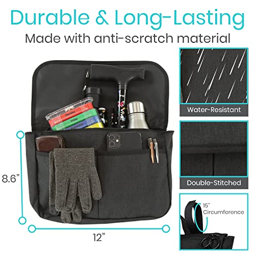 Vive Wheelchair Carry Bag - Arm Rest Pouch for Rollator and Walkers J803272