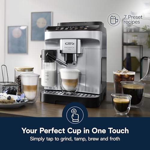 De'Longhi Magnifica Evo Automatic Espresso & Coffee Machine with Milk Frother, Silver Z699