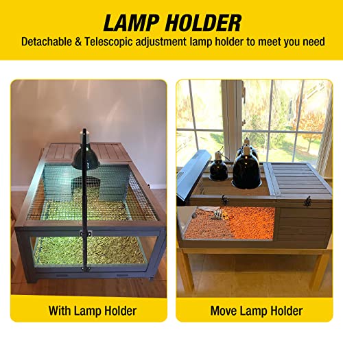 Aivituvin Tortoise House Wooden Enclosure, Indoor Outdoor Reptile Cage N830801