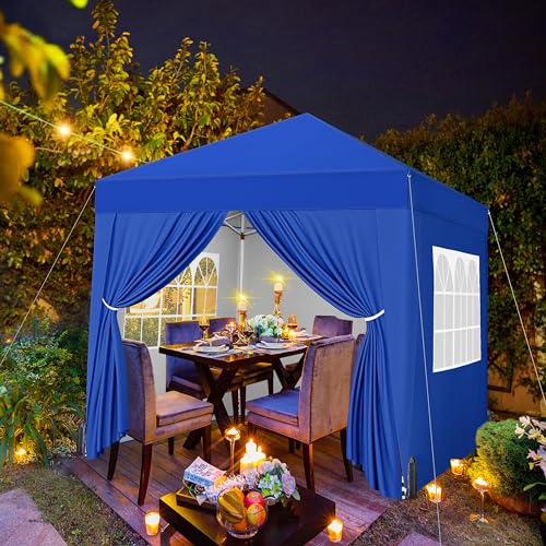 Yaheetech 10x10 Pop Up Canopy with 4 Removable Sidewalls, White F109731