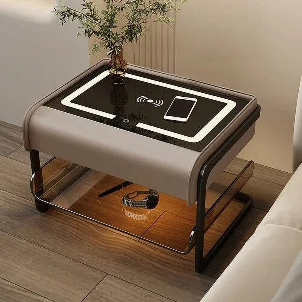 Acrylic Wireless Charging Bedside Table WKNS Q181556