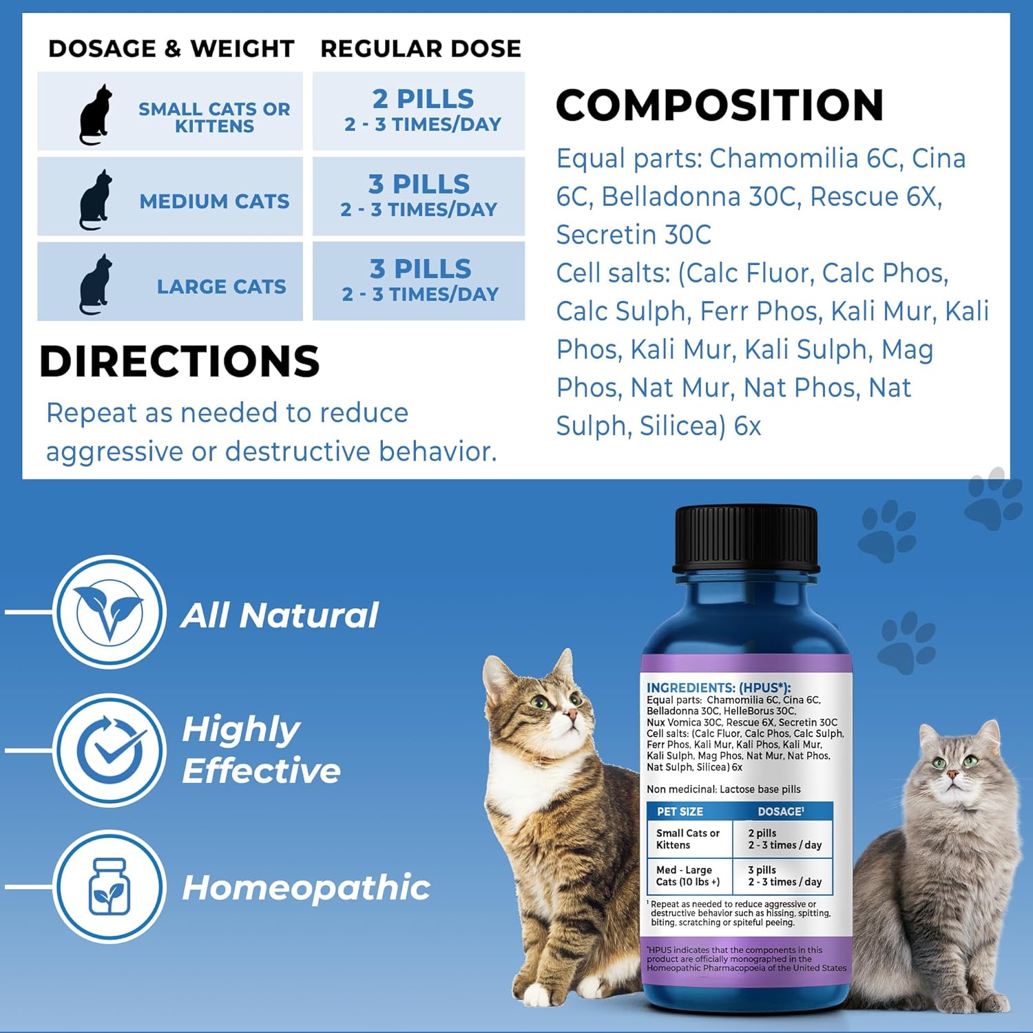BestLife4Pets Peaceful Paws Cat Calming Pills for Anxiety & Stress I529