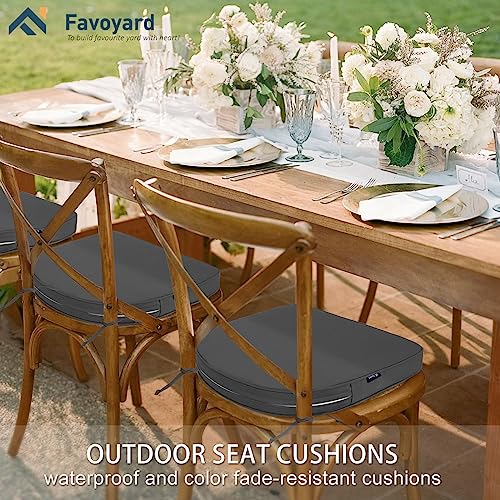 Favoyard Outdoor Chair Cushions 19"x19"x2" Set of 4 Waterproof U573530