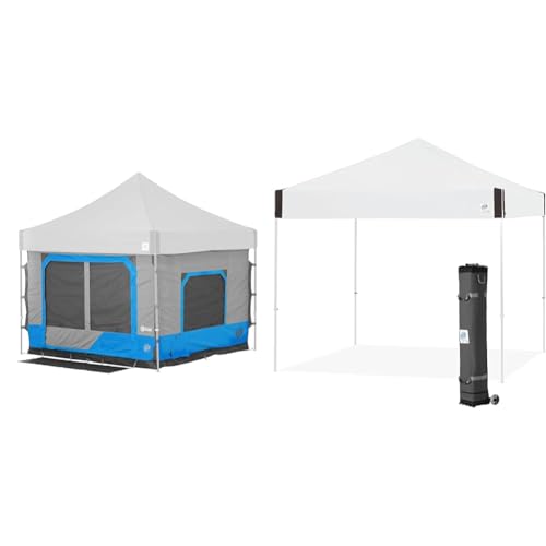 E-Z UP Camping Cube 6.4 for 10' Straight Leg Canopy, Royal Blue Z577682