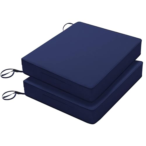 Favoyard Patio Chair Cushions 19 x 19 x 3 Inch Waterproof Outdoor Set of 2, Beige Q67095