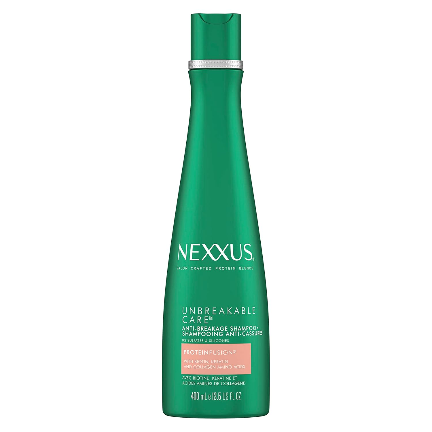 Nexxus Unbreakable Care Anti-Breakage Shampoo With Keratin, Collagen, Biotin For Fine And Thin Hair Sulfate Free Shampoo 13.5 oz