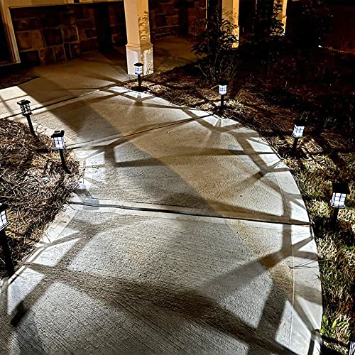 MAGGIFT 12 Pack Solar Pathway Lights Outdoor LED Garden Lights J102