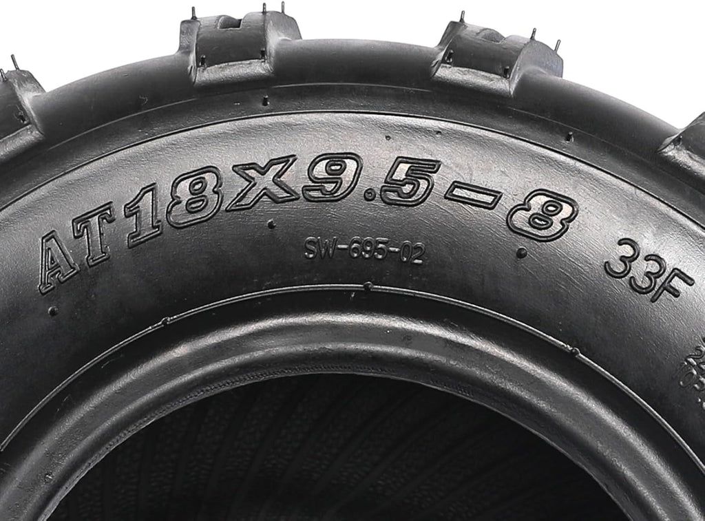ATV Go Kart Quad Bike Tire Set 19x7-8 Front 18x9.50-8 Rear Tubeless Q685542