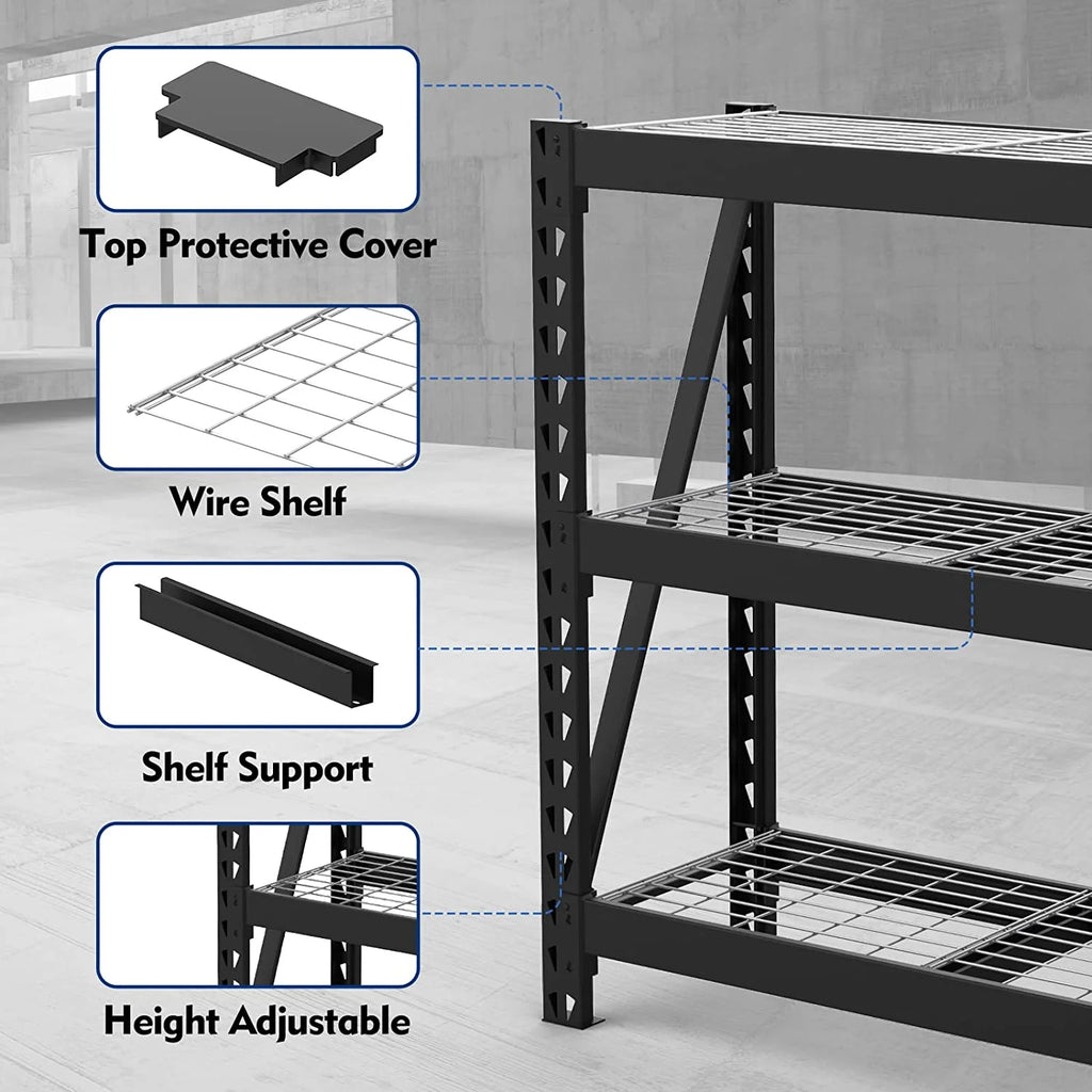 WORKPRO 3-Tier Garage Shelving Unit, Heavy Duty Metal Storage Rack, 5400 LBS Capacity M6756