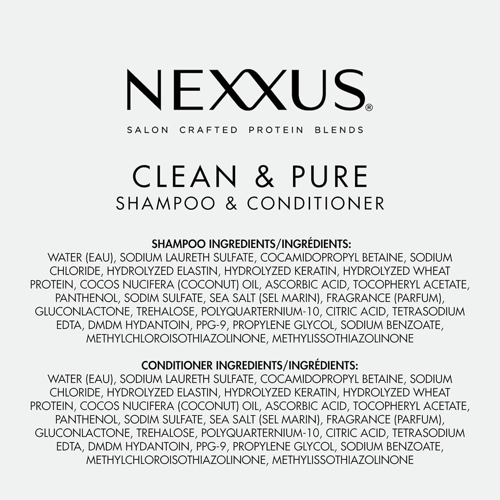 Nexxus Clean and Pure Clarifying Shampoo and Conditioner, 2-Pack, 33.8 oz G851