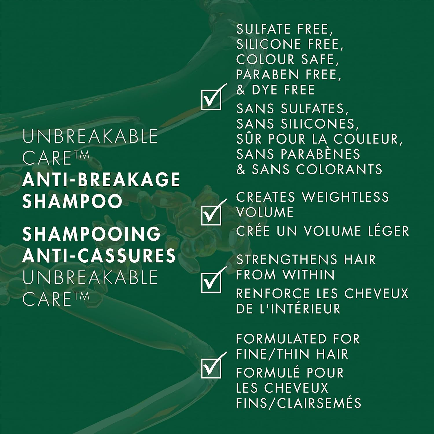 Nexxus Unbreakable Care Anti-Breakage Shampoo with Keratin, 13.5 oz K12781