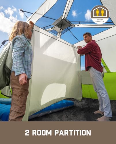 Fanttik Outdoor Camping Tent 4/6/8/10 Person Instant Cabin with Rainfly & Carry Bag G367