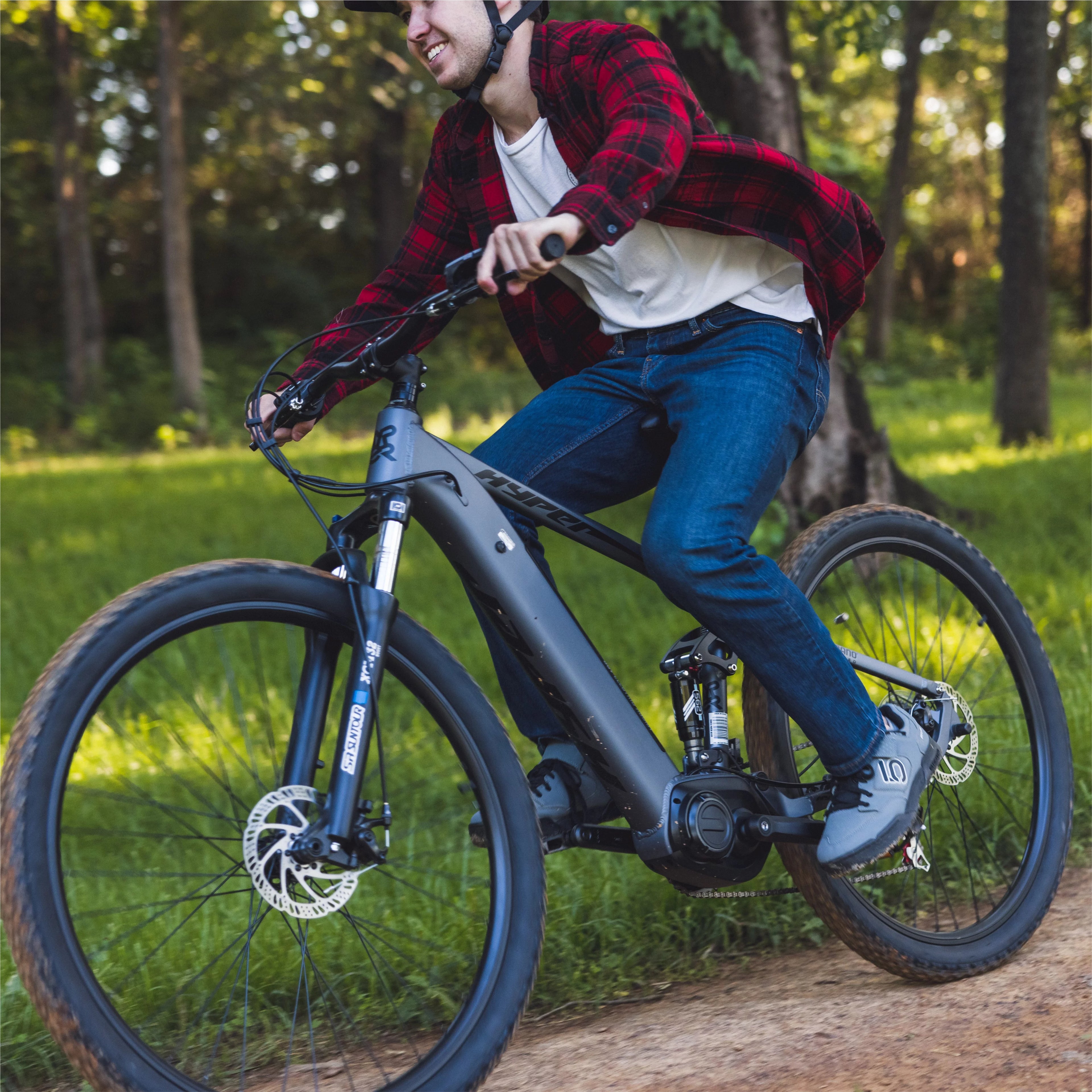 Hyper Bicycles E-Ride 29" 36V Electric Mountain Bike for Adults, Grey N5618