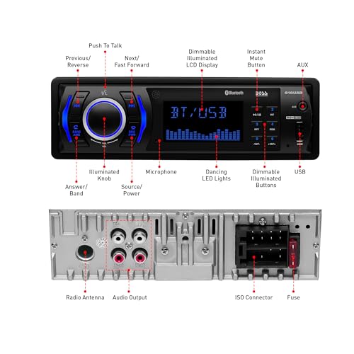 BOSS Audio Systems 616UAB Car Stereo with Bluetooth N9135