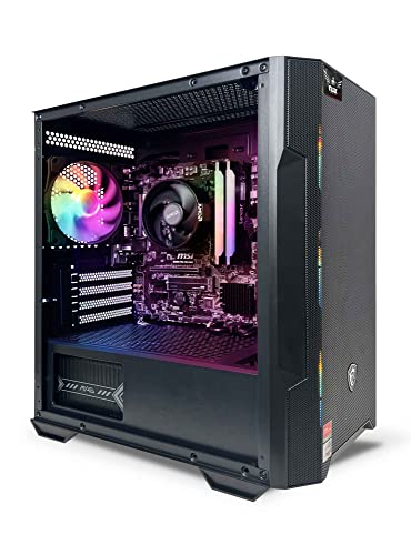 NSXGAMING Nova Desktop Gaming Computer, AMD Ryzen 5 5600G, 16GB DDR4, 512GB SSD N7906