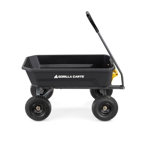 Gorilla Carts Heavy-Duty Dump Cart, 600 lb Capacity, Steel Frame Y885543