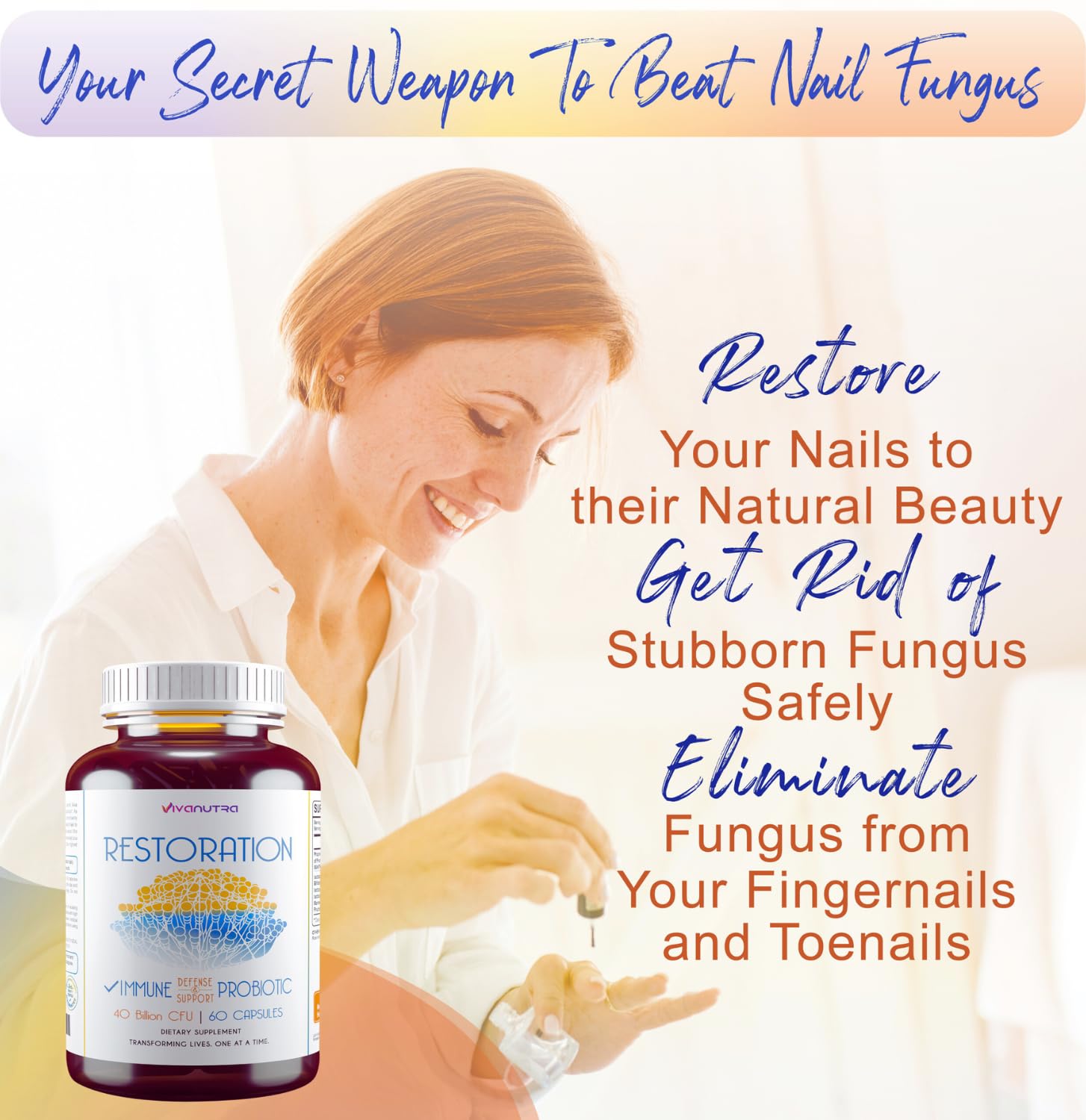 Restoration Toenail Fungus Treatment Probiotic Pills - 60ct D24860