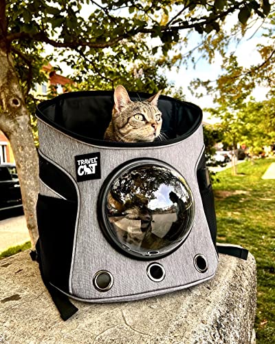Fat Cat Backpack Carrier for Small Cats, Airline Approved with Space Capsule G6341