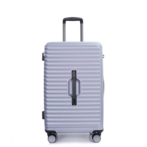 3 Piece Luggage Set PC+ABS Lightweight Suitcase with TSA Lock Dark Purple N259105
