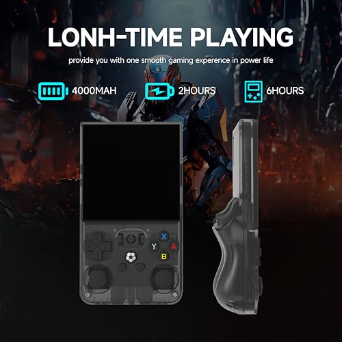 R36MAX Retro Handheld Game Console 128G 18000+ Classic Games Black I874