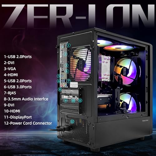 Gaming PC Desktop, AMD Ryzen 5 5500, Radeon RX 550 4GB, 16GB RAM, 1TB SSD T137370