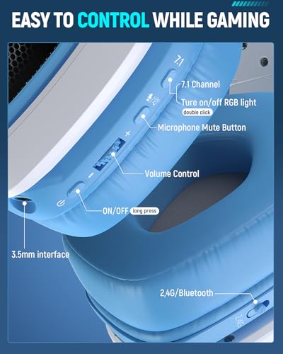 Wireless Gaming Headset for PC, PS5, PS4, Switch with Microphone G65656