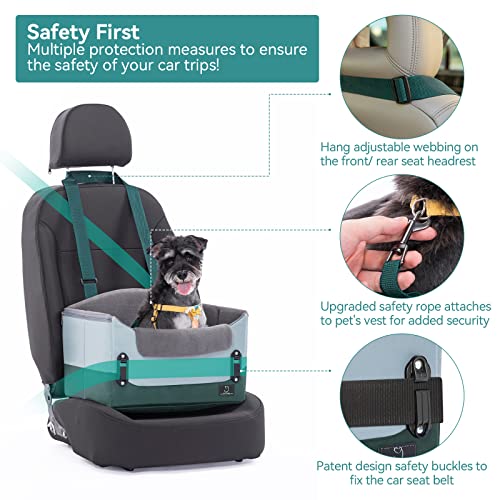 A4Pet Dog Car Seat for Medium Large Dogs with Safety Leashes W6329