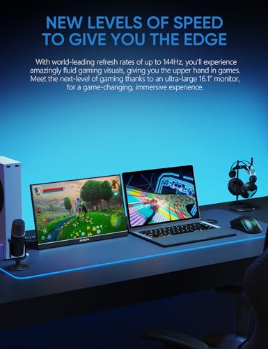 ARZOPA 16.1'' 144Hz Portable Gaming Monitor, 1080P FHD, HDR L526