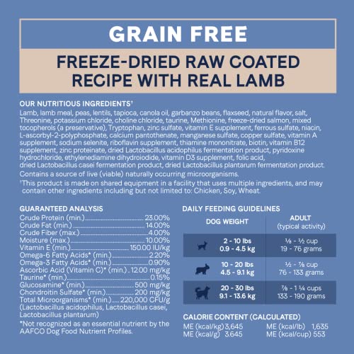 Canidae Pure Petite Freeze-Dried Raw Coated Lamb Dog Dry Food 10 lbs. D78312