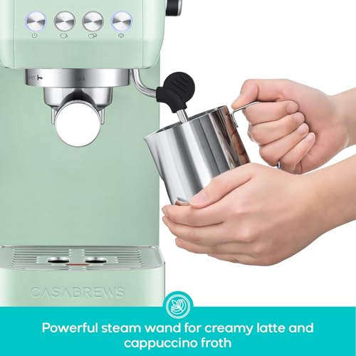 CASABREWS 3700 Essential Espresso Machine 20 Bar, Stainless Steel, Silver D8468
