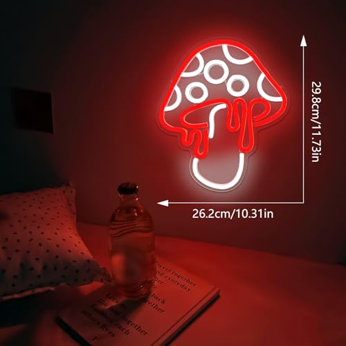 Mushroom Neon Sign Dimmable LED Night Light Wall Art for Bedroom Decor O27662