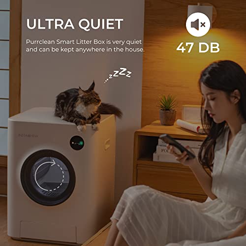 INSTACHEW Purrclean Automatic Self Cleaning Cat Litter Box, App Enabled, Large Capacity G795242