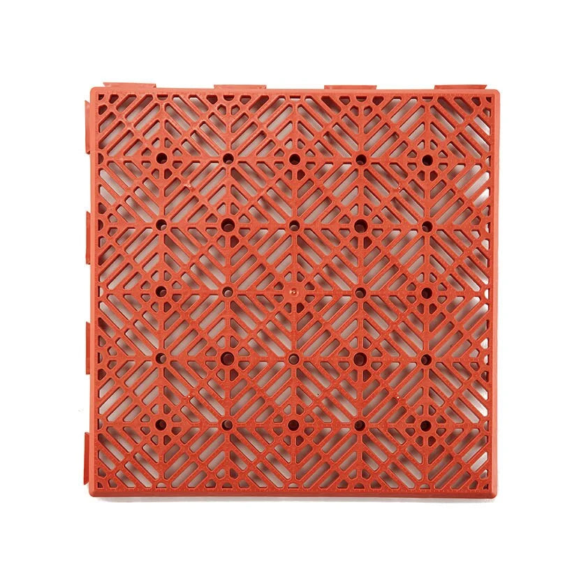 10 Interlocking Patio Walkway Tiles - Terra Cotta K4392